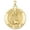 Yellow, variant on Saint Roch Religious Medal - 2/3 inch Size of Dime, Sterling Silver
