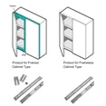 thumbnail image 2 of Lontan 6 pares de guías para cajones de cierre suave de 22 pulgadas para aparador - Guías para cajones de extensión completa de alta resistencia Guías para gabinetes con rodamiento de bolas de metal C, 2 of 5