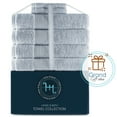 thumbnail image 6 of Hearth & Harbor Bath Towel Collection, 100% Cotton Luxury Soft 6 Pc Set – Ice Blue, 6 of 7