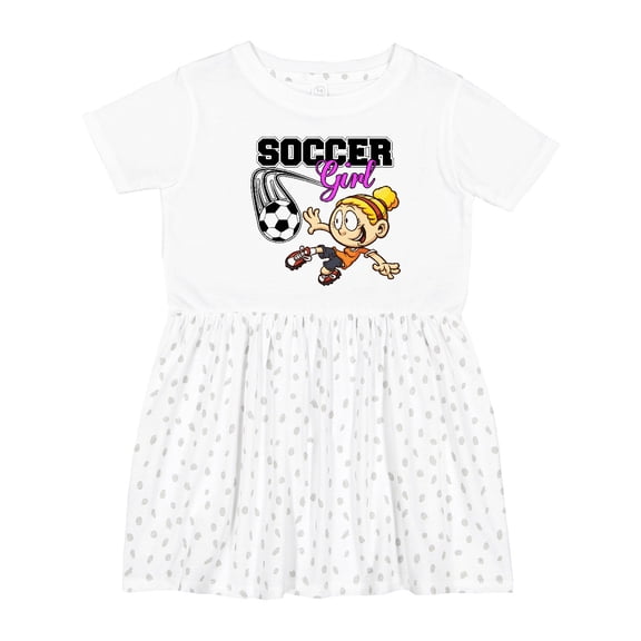 Inktastic Soccer Girl Girls Toddler Dress