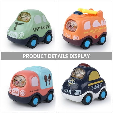 KALLORY 5pcs Children Small Car Toys Small Inertia Car Plaything Interesting Car Toys