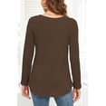 thumbnail image 6 of Womens Casual Long Sleeve Shirt Crewneck Twist knit Loose Tunic Tops, 6 of 7