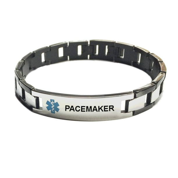 Pacemaker Box Link Medical Alert ID Bracelet for Men 7.5" Walmart