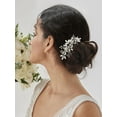 thumbnail image 2 of Bride Silver Wedding Hair Comb Crystal Hair Accessories with Rhinestone Bridal Hair Clip Sparkly Hair Piece Gem Hair Accessories for Women and Girls, 2 of 4