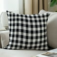 thumbnail image 3 of LALILO Throw Pillow Covers Black And White Plaid Buffalo Check Cushion Cover 18" x 18", 2 Pack, 3 of 6