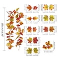 thumbnail image 2 of ZOELNIC Fall Artificial Leaves Garland Maple Leaves Vines Thanksgiving Decorations Wall Hanging Halloween Decorations, 2 of 9