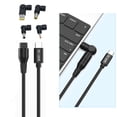thumbnail image 2 of 2. 100W Fast-Charging USB C Laptop Cable with 4 Connectors, PVC Design & Portable Strap for Various Notebooks, 2 of 9