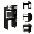 thumbnail image 4 of Pemberly Row Contemporary Desk Engineered Wood Desks in Black, 4 of 8
