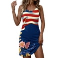 thumbnail image 2 of QUNYINEY Mini Casual Sundresses for Women Independence Day Sleeveless Patriotic T-Shirt Dress Summer Floral Loose Fit Crew Neck Dress, 2 of 7