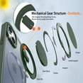 thumbnail image 6 of Magnetic Ring Case for iPhone 15,Compatible with MagSafe with 360° Ring Stand Shockproof Protection Cover Case for iPhone 15 Green, 6 of 12
