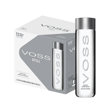 VOSS Still Water – Premium Naturally Pure Water - PET Plastic Water Bottles for On-the-Go Hydration –28.7 Fl Oz (Pack of 12)