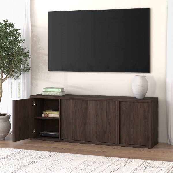 Savin Rectangular TV Stand for TV's up to 75" in Alder Brown
