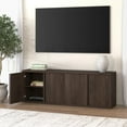 thumbnail image 2 of Savin Rectangular TV Stand for TV's up to 75" in Alder Brown, 2 of 9