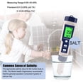 thumbnail image 4 of Probador de pH Medidor electrónico, RMA 5 en 1 Probador de pH Medidor de temperatura de bolsillo Calidad del agua PH EC Sal TDS para el hogar, piscina, agua de acuario, 4 of 5