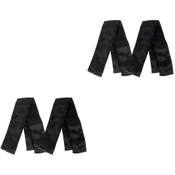 Black Head Scarf Bandanas Headscarf for Women Wig Grip Headband 4 PCS