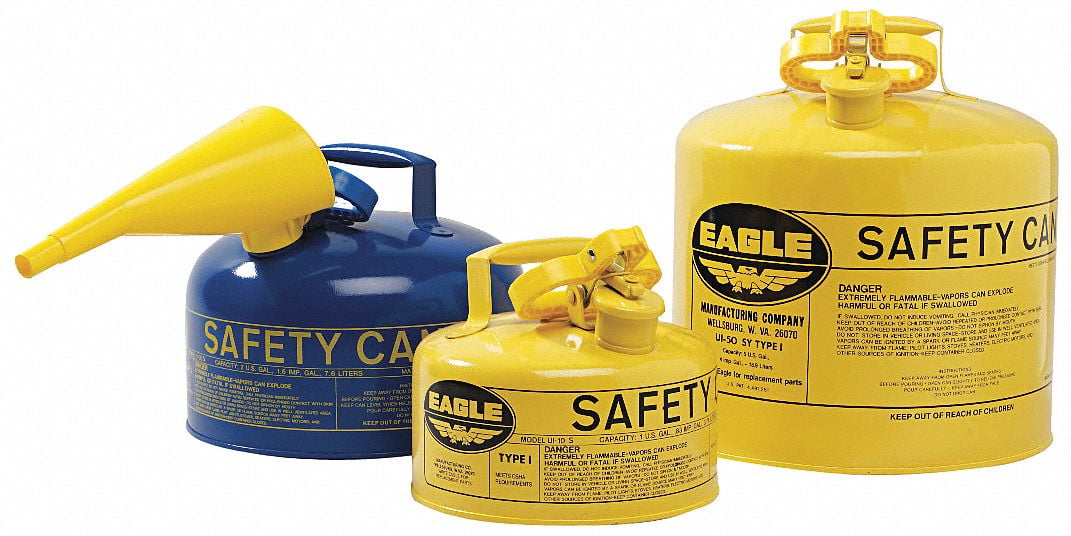 Eagle Type I Safety Can,1 gal.,Blue,8" H,9" OD UI10SB