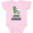 thumbnail image 3 of Inktastic Bookworm Girls Reading Gift Girls Baby Bodysuit, 3 of 5