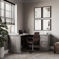 thumbnail image 2 of BELLEZE 60" L Shaped Home Office Desk with Storage Drawers - Kernville (Gray Wash), 2 of 7