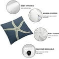 thumbnail image 4 of Nawypu  Starfish Pillow Cover 2pcs Retro Coastal Decor Square Pillowcase  Sofa Couch Bed Throw Cushion Cover Decoration PL732TR, 4 of 6