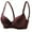 Coffee, variant on Women's Full Coverage Wire Bra Supportive Soft T-Shirt Bra for Outdoor, Solid Color Push Up Lightly Lined Bra 42B, Black