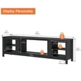 thumbnail image 2 of WAMPAT Rustic 70 Inch TV Stand for Up to 75” TV, Black Wooden Entertainment Center, 2 of 8