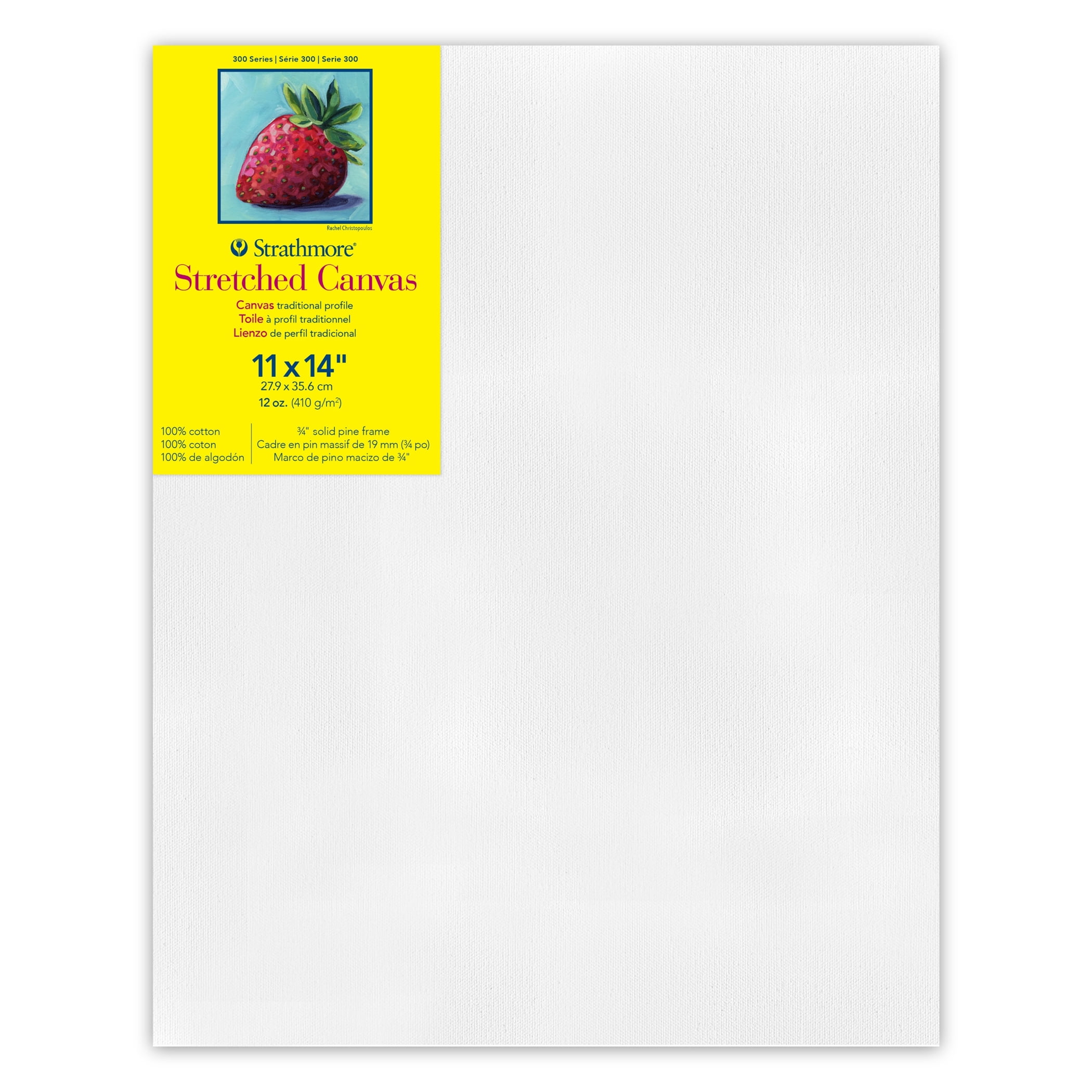 Strathmore 300 Series Traditional Stretched Canvas, 11x14 inch, Pack of 2