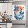 thumbnail image 6 of Dishwasher Sticker Magnetic Dishwasher Sticker Magnetic Decorative Sticker Refrigerator Sticker Dishwasher Decorative Stickers Surfers Palm Tree Waves, 6 of 6