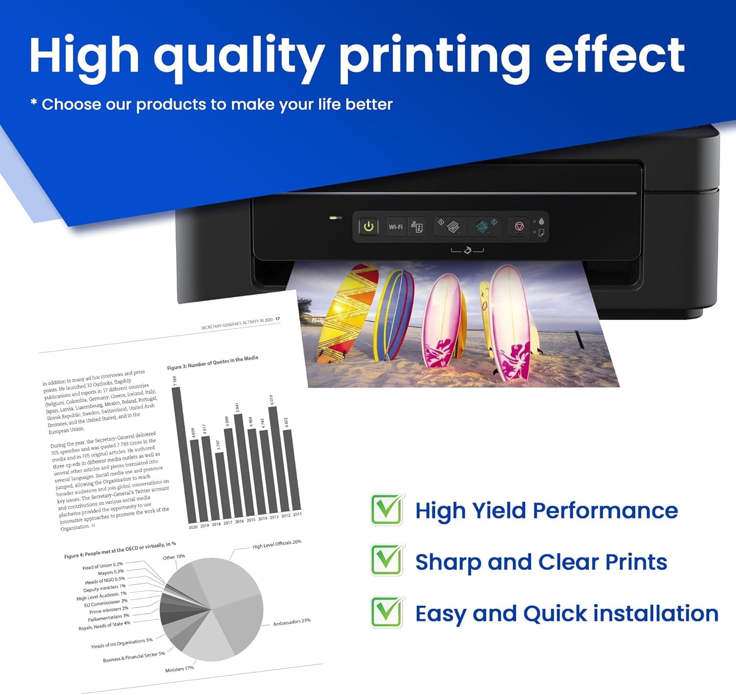 T096 96 Ink Cartridge Replacement for T0961 T0962 T0963 T0964 T0965 T0966 T0967 T0968 T0969 Ink for Stylus Photo R2880 Inkjet Printer Ink (9-Pack)
