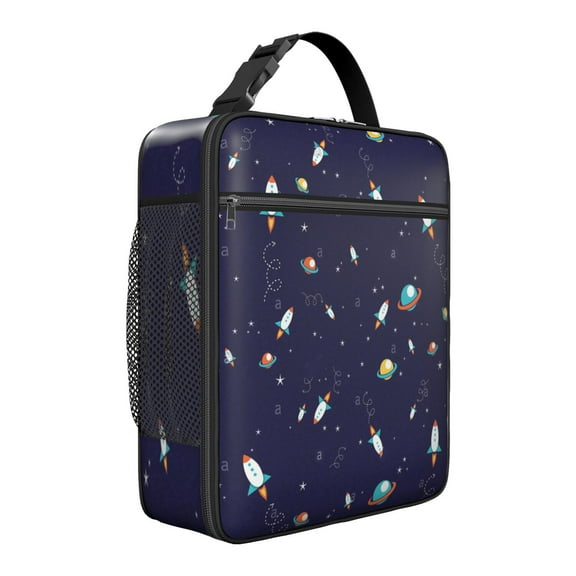 Galaxy Space Lunch Box, Planet-Style Insulated Cooler Bag for Men & Women - Leakproof Astronaut Lunch Tote for School Commute, STEM Field Trips and Space Camp