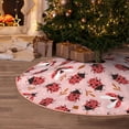 thumbnail image 5 of Daiia Cute Ladybugs 1 Drawing Merry Christmas Tree Skirt , Xmas Large Lace-up Tree Skirt, Santa Snowflakes Rustic Home Decorations New Year Party Farmhouse Decor-48", 5 of 6