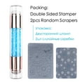 thumbnail image 3 of Happydeer Silicone Double-ended Nail Stamper Stamping Template Manicure Tool with Scraper, 3 of 6