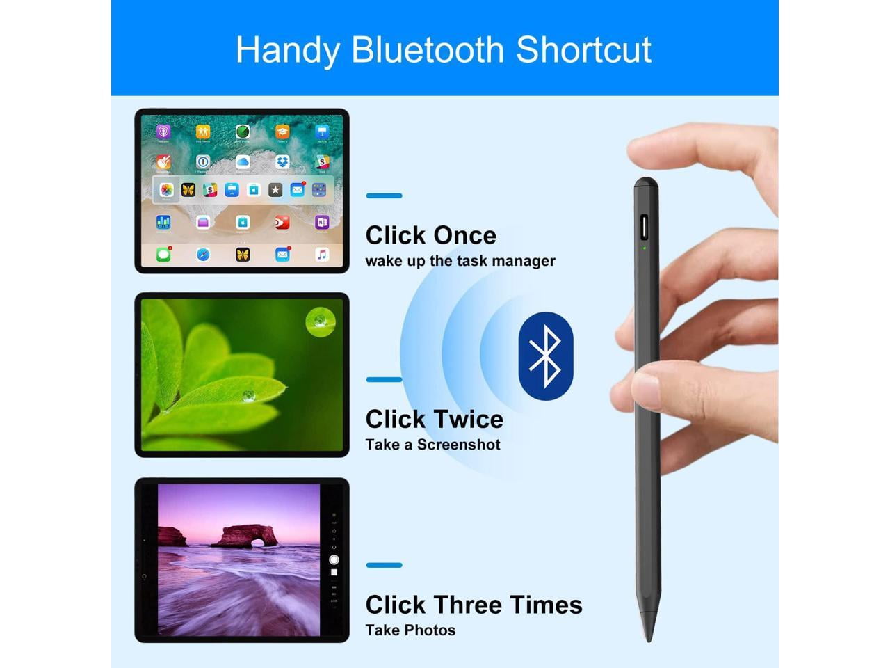 Stylus Pen for iPad 9th&10th Gen, ipad pencil with Palm Rejection,Apple Pencil for (2018-2023) iPad Pro 11/12.9, iPad 8th/7th Gen, iPad Air 5th/4th Gen, iPad Mini 6th/5th -for Painting Sketching