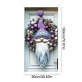 thumbnail image 3 of YWIYIUD 1Pcs Christmas Bow Door Banner Holiday Berry Photography Background Winter Christmas Purple Decoration for Front Door Porch Xmas Party Decor NewYear Supplies 71x35 Inches, 3 of 6