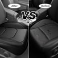 thumbnail image 5 of Car Grand 2Pack Leather Memory Foam Car Seat cover, Water Resistant Faux Leather Bottom Seat Covers Universal Fit for Cars,SUV,Trucks Black, 5 of 8