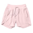 thumbnail image 3 of vigerkar Women's Athletic Running Shorts 5" Quick Dry Workout Hiking High Waisted Active Exercise Zipper Pocket (Light Pink, XXL), 3 of 4
