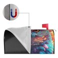 thumbnail image 2 of Logiee Colorful Feather Owl Print Post Letter Box Wrap Decor, Mailbox Cover Suitable for Standard Mailbox and Large Size Mailbox,Outdoor Yard Decoration-25.5x21 in, 2 of 8