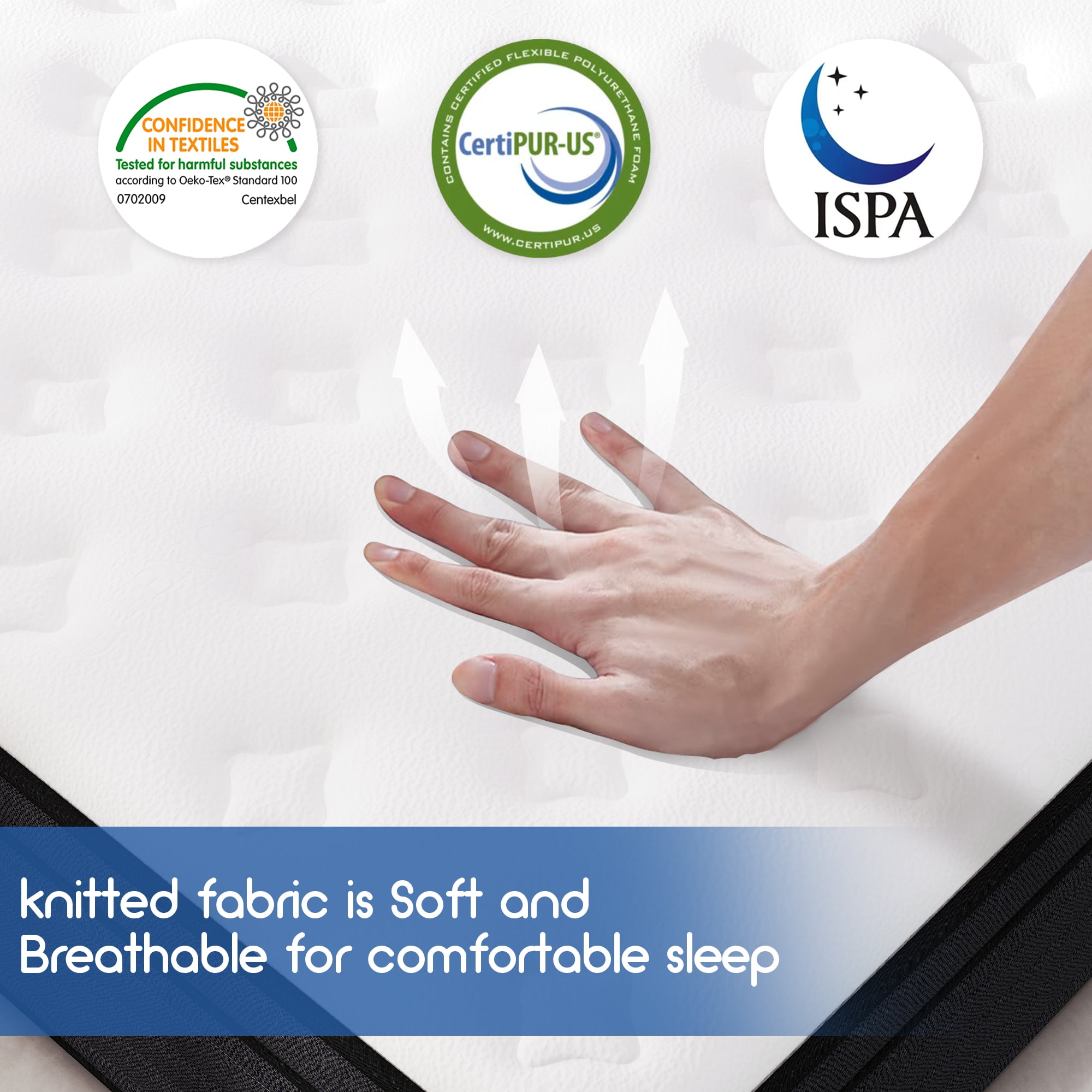 lemontalking Twin Mattress,12 inch Pocket Springs with Gel Memory Foam, Hybrid Mattresses in a Box