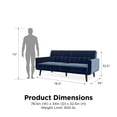 Better Homes & Gardens Nola Modern Futon, Blue Velvet