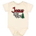 thumbnail image 3 of Inktastic Christmas Jesus is the Reason with Green Plaid Tree Boys or Girls Baby Bodysuit, 3 of 5