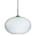 thumbnail image 2 of 1TT-491307-SN-Besa Lighting-Pape 12 - 1 Light Stem Pendant In Contemporary Style-7.5 Inches Tall and 11.75 Inches Wide-Satin Nickel Finish-Opal Ribbed, 2 of 2