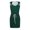 Green, variant on Women's Solid Color Comfortable Dress, Knee-Length, Polyester-Spandex, Elegant for All Seasons