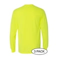 thumbnail image 3 of GILDAN G540 ADULT HEAVY COTTON 5.3 OZ. LONG-SLEEVE T-SHIRT, Safety Green, XL, Pack Of 3, Mens Workout Shirts, 3 of 3