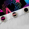 thumbnail image 4 of Feelyou Dreamy Stars Graffiti Blackout Curtains Set of 2 (52x84 Each) for Kids, Black Pink Cartoon Window Curtains, Fashion Love Heart Curtains and Drapes, Blackout Curtains Bedroom Decor, 4 of 6