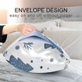 thumbnail image 4 of Yayeee Pillowcase King Size Set of 2 Satin Wrinkle Resistant Pillow Case, Blue Cute Snowmen, 4 of 8