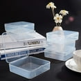 thumbnail image 7 of 8pc Polypropylene(PP) Plastic Boxes Bead Storage Containers with Hinged Lid Square Clear 11.5x11.5x3.5cm, 7 of 7