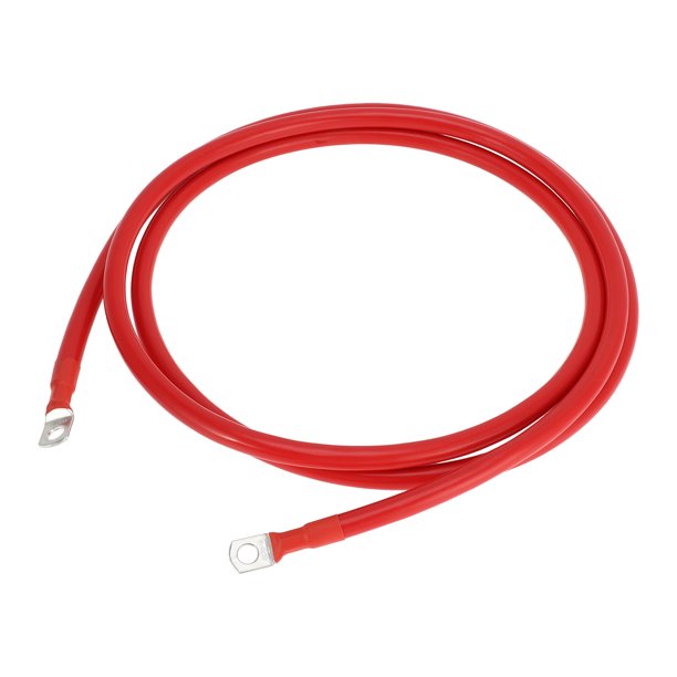 Unique Bargains 1 Pc Cable Inversor de Batería Cable de Batería 3/8" Lug 1/0 AWG Gauge 9FT Rojo Cobre Estañado