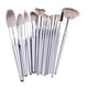 thumbnail image 3 of 14 brochas de maquillaje portátiles para sombras de ojos premium para novias, mejores amigas y adultos. Varilla gris plateada, 3 of 9