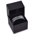 thumbnail image 3 of P. Manoukian Tungsten Wedding Band Ring 6mm for Men Women Black & 18K Rose Gold Plated Beveled Edge Brushed Polished Lifetime Guarantee Size 10.5, 3 of 4