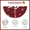 thumbnail image 3 of Rateoe Christmas Tree Buffalo Plaid Pattern Christmas Tree Skirt with Ties , Christmas Tree Decorations, Farmhouse Christmas Decor Xmas Holiday Decorations-30", 3 of 6