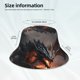 thumbnail image 3 of Fotbe Fiery Black Dragon Attack Sombrero Tipo Pescador con Estampado – Sombrero de Sol de Algodón de Moda para Playa, Golf, Pesca, 3 of 6